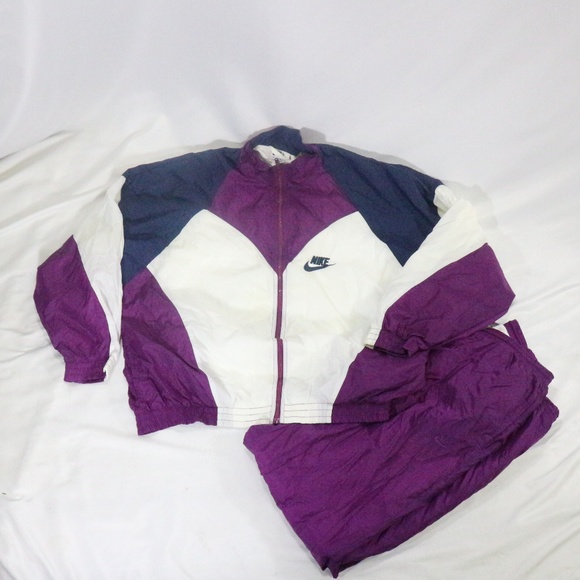 Nike Jackets & Blazers - NIKE Womens Colorblock Full Tracksuit Sz XL Rare